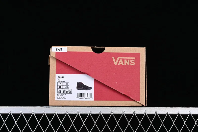 All categories Vans Vans series Vans Hi Vans high-top Vans Sk8-Hi Vans official Black Warrior high-top classic pure black casual canvas shoes VN000D5IBKA
